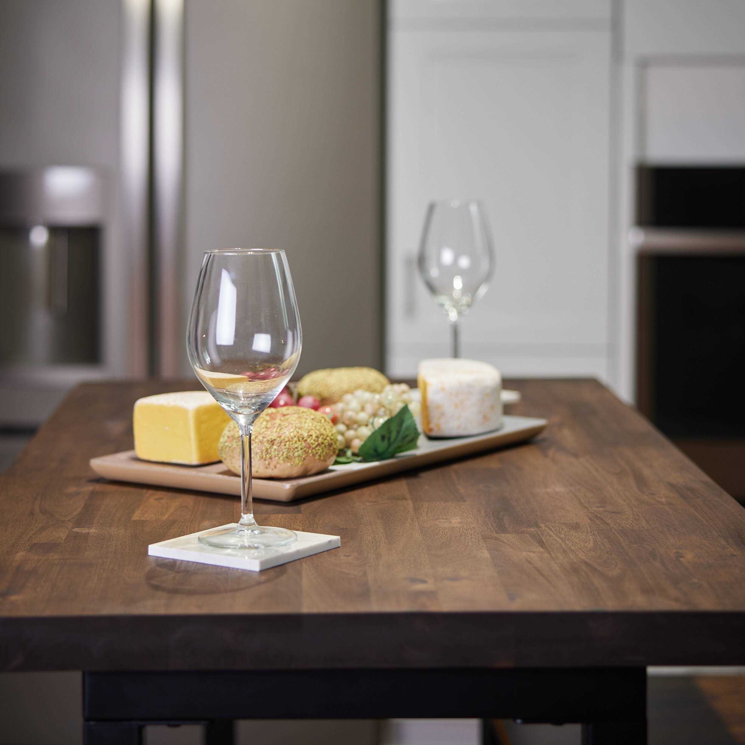 Sparrow Peak Acacia Espresso Stained 48-in x 24.96-in x 1.5-in Espresso Stained Straight Butcher Block Acacia Countertop 1525FJACESP-48 - Cheap Fitting