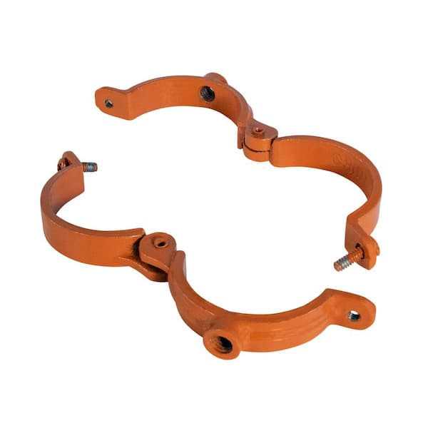 The Plumber’s Choice Hinged Split Ring Pipe Hanger in Copper Epoxy Coated Iron - Cheap Fitting