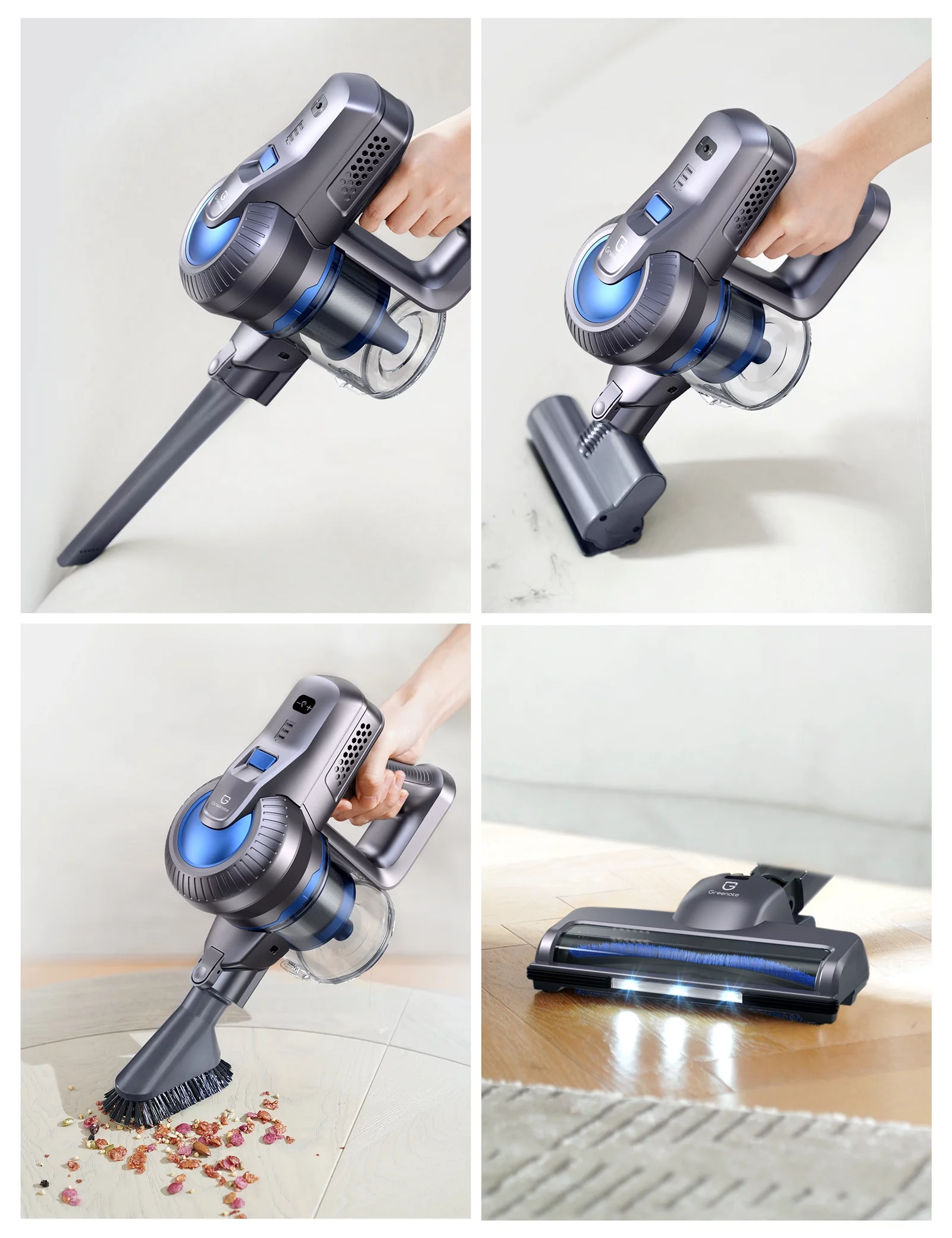 New Cordless Vacuums Cleaner,23000PA Cordless Vacuum,4 in 1 Handheld Lightweight Cleaner .Blue - Cheap Fitting
