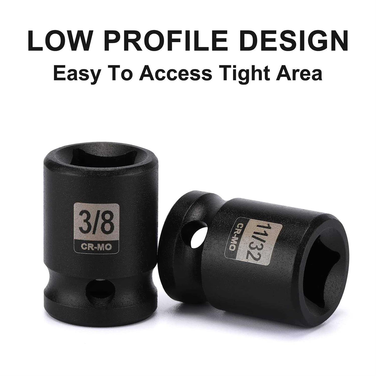 Mayouko 11PCS 3/8 Drive SAE Pipe Plug Socket Set - Cheap Fitting