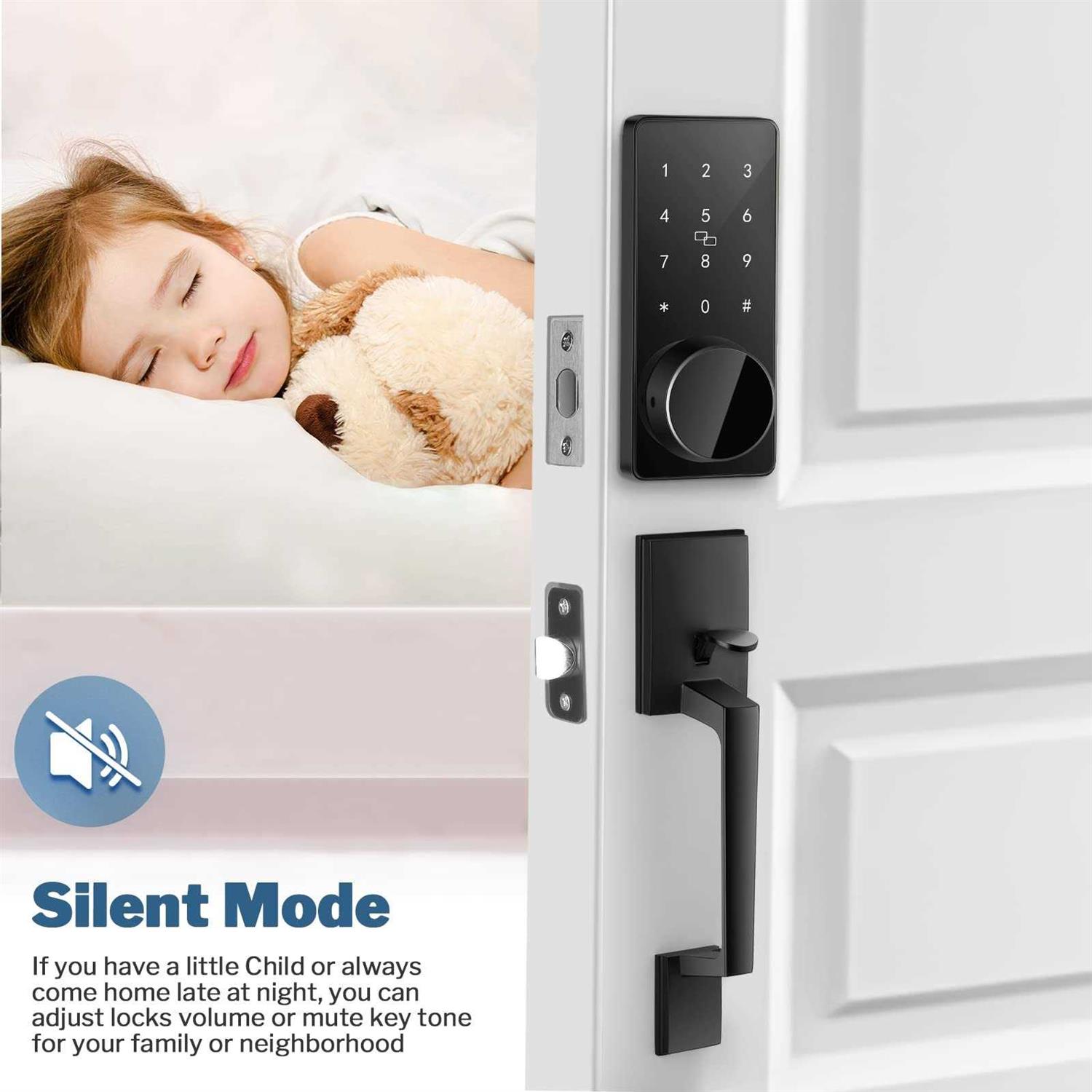 Front Door Lock Set Keyless Entry Door Lock with Handle - Cheap Fitting