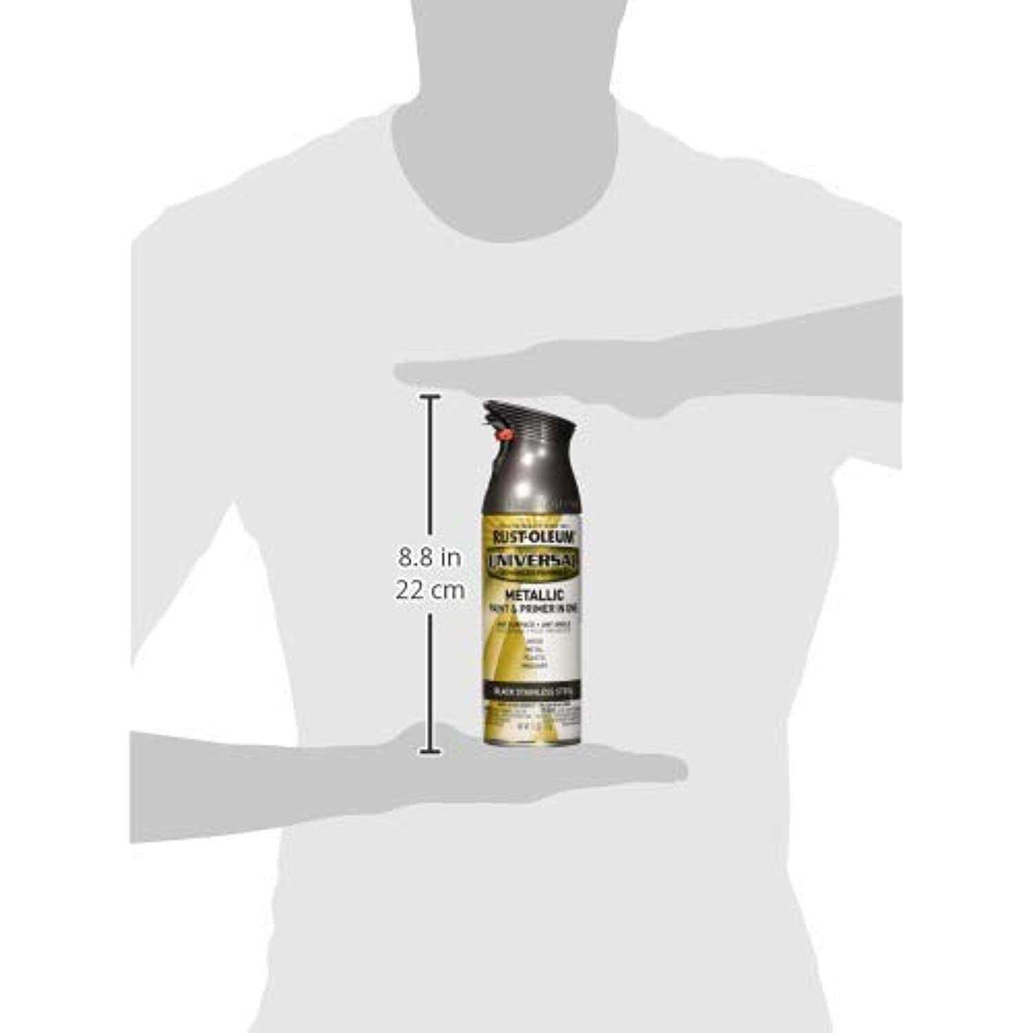 Rust-Oleum Metallic Spray Paint Universal Black Stainless Steel 11 oz - Cheap Fitting