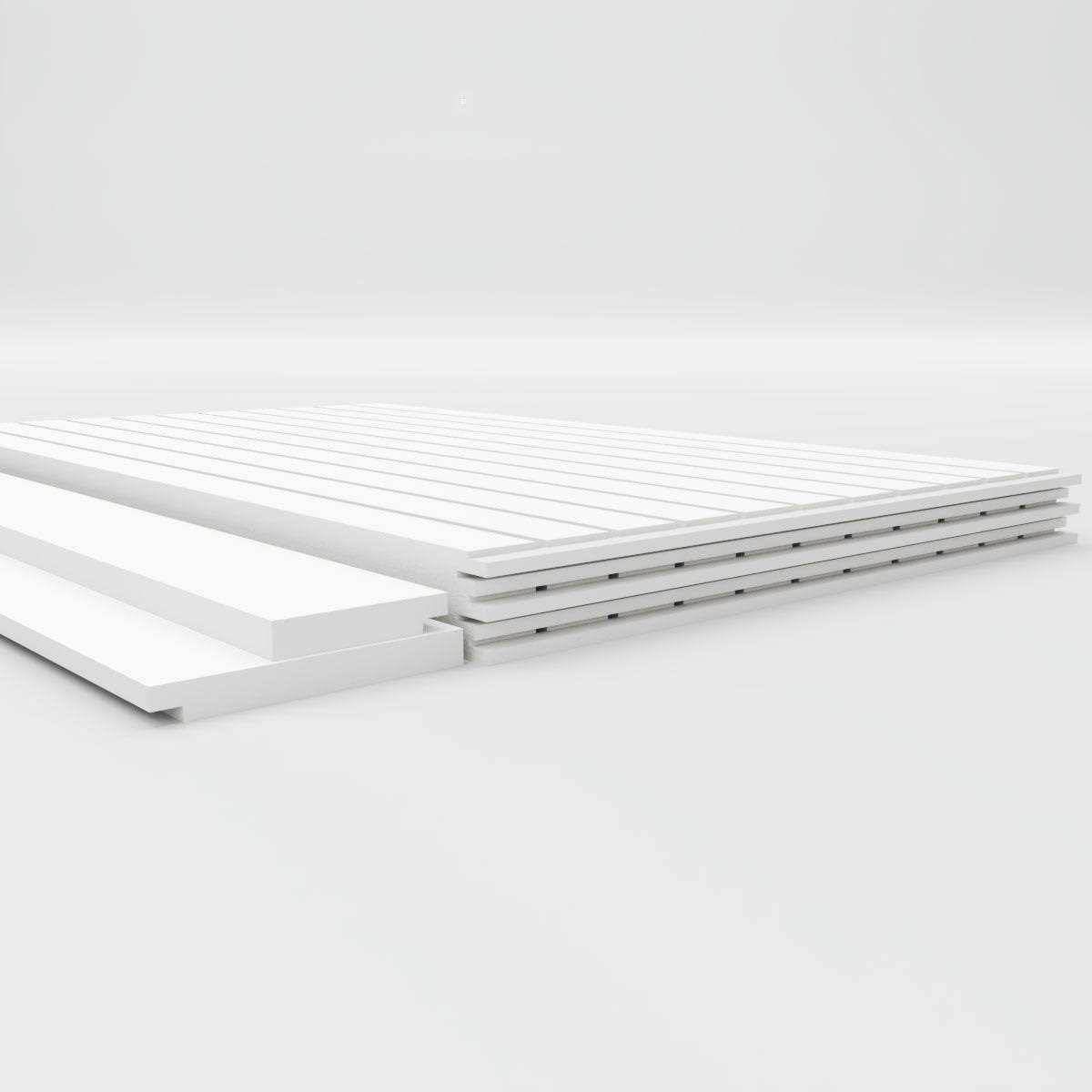 Ekena Millwork 40 inchh x 94 1/2 inchw Beadboard PVC Wainscot Paneling Kit - Cheap Fitting