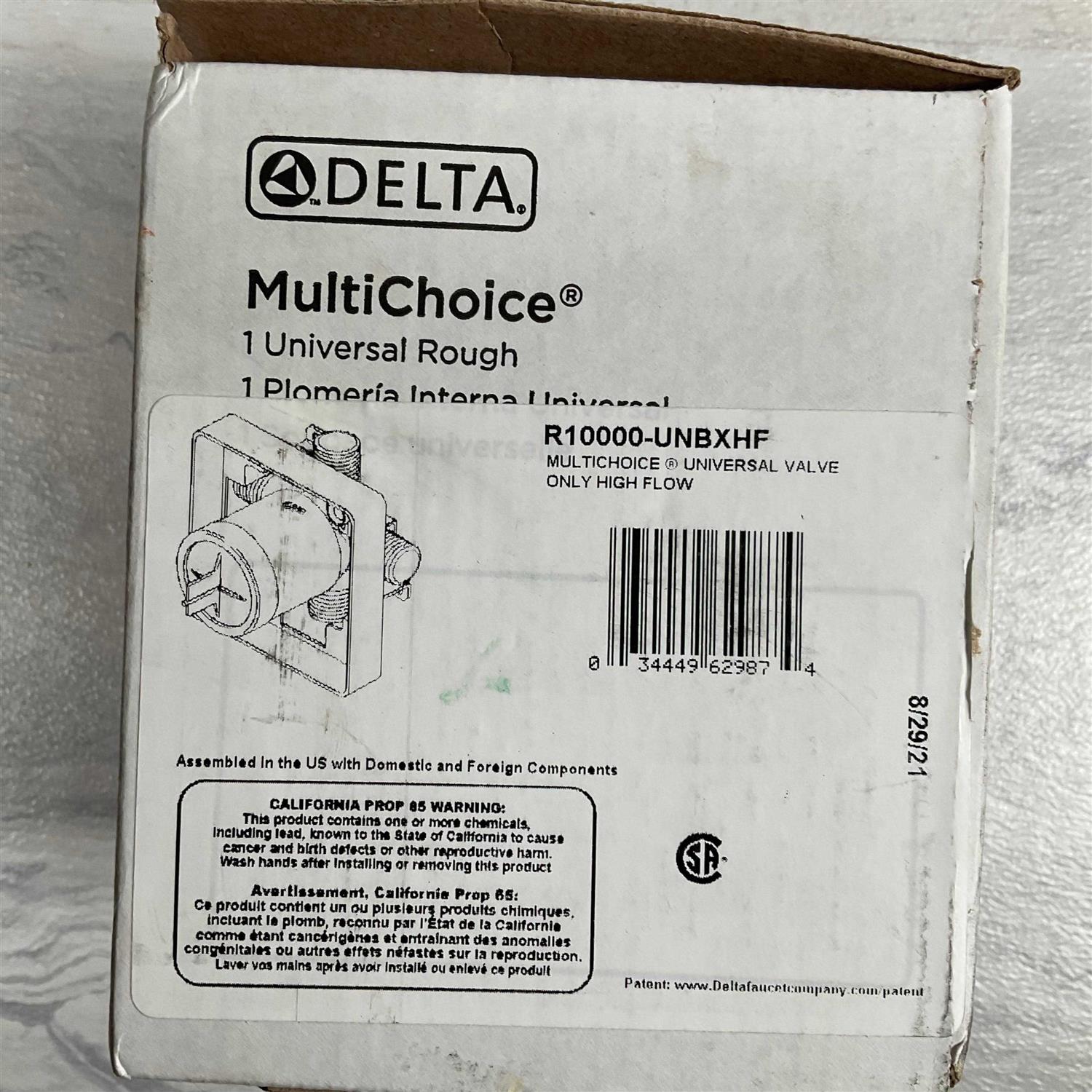 Delta R10000-UNBXHF MultiChoice Universal High-Flow Shower Rough - Cheap Fitting