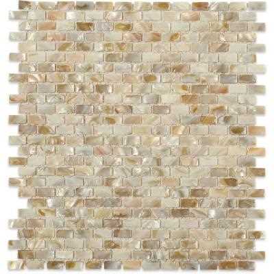 Baroque 0.25 x 0.75 Seashell Brick Joint Mosaic Wall Tile Ivy Hill Tile - Cheap Fitting
