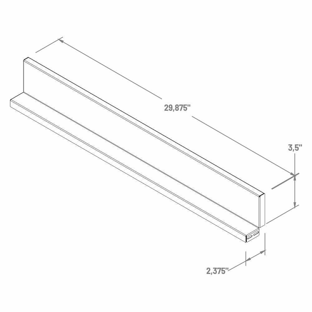 Inoxia Dado 30 in. x 4.25 in. Stainless Steel Backsplash BSPD-S - Cheap Fitting