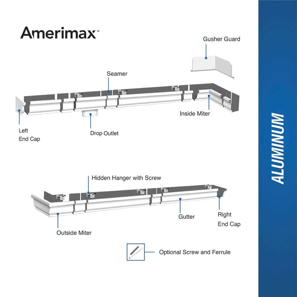 Amerimax Front Gutter Elbow Aluminum - Cheap Fitting