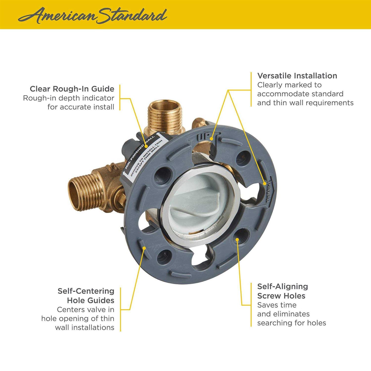 American Standard RU101SS Flash Shower Rough-In Valve - Cheap Fitting