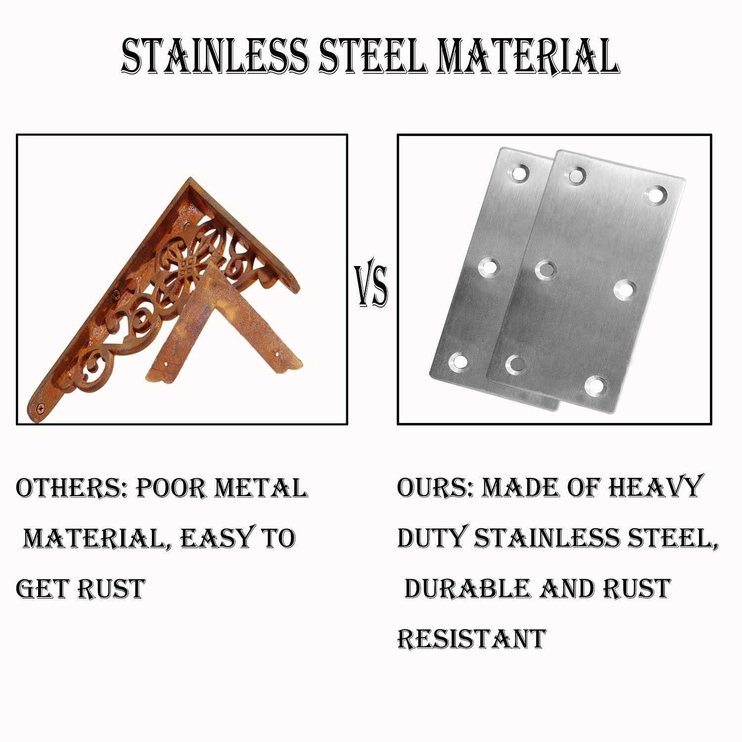 20pcs Stainless Steel Flat Bracket Mending Plate 4×2 Bracket Joining Plate - Cheap Fitting