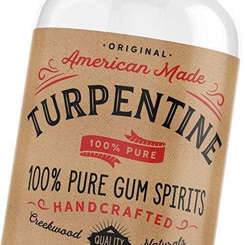 Creekwood Naturals 100% Natural Pure Gum Spirits of Turpentine Glass Bottle 8OZ - Cheap Fitting