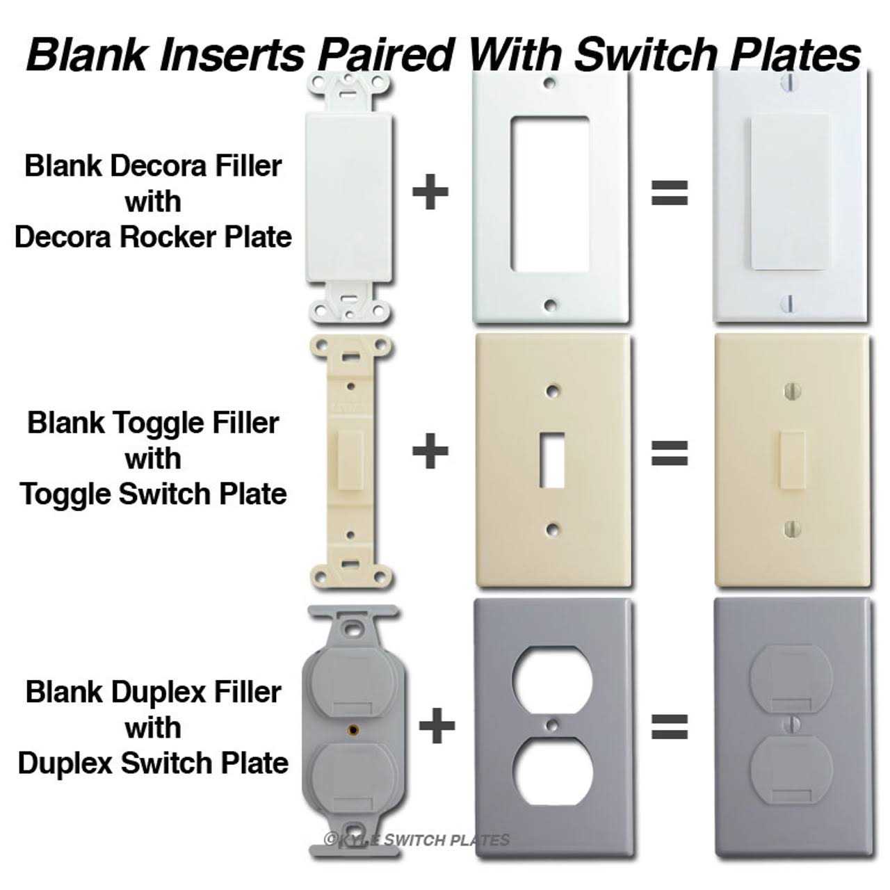 Leviton Toggle Blank Insert Plastic 80700 - Cheap Fitting