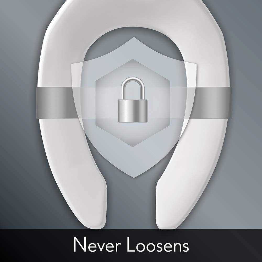 Bemis 75 000 Round Open Front Toilet Seat - Cheap Fitting