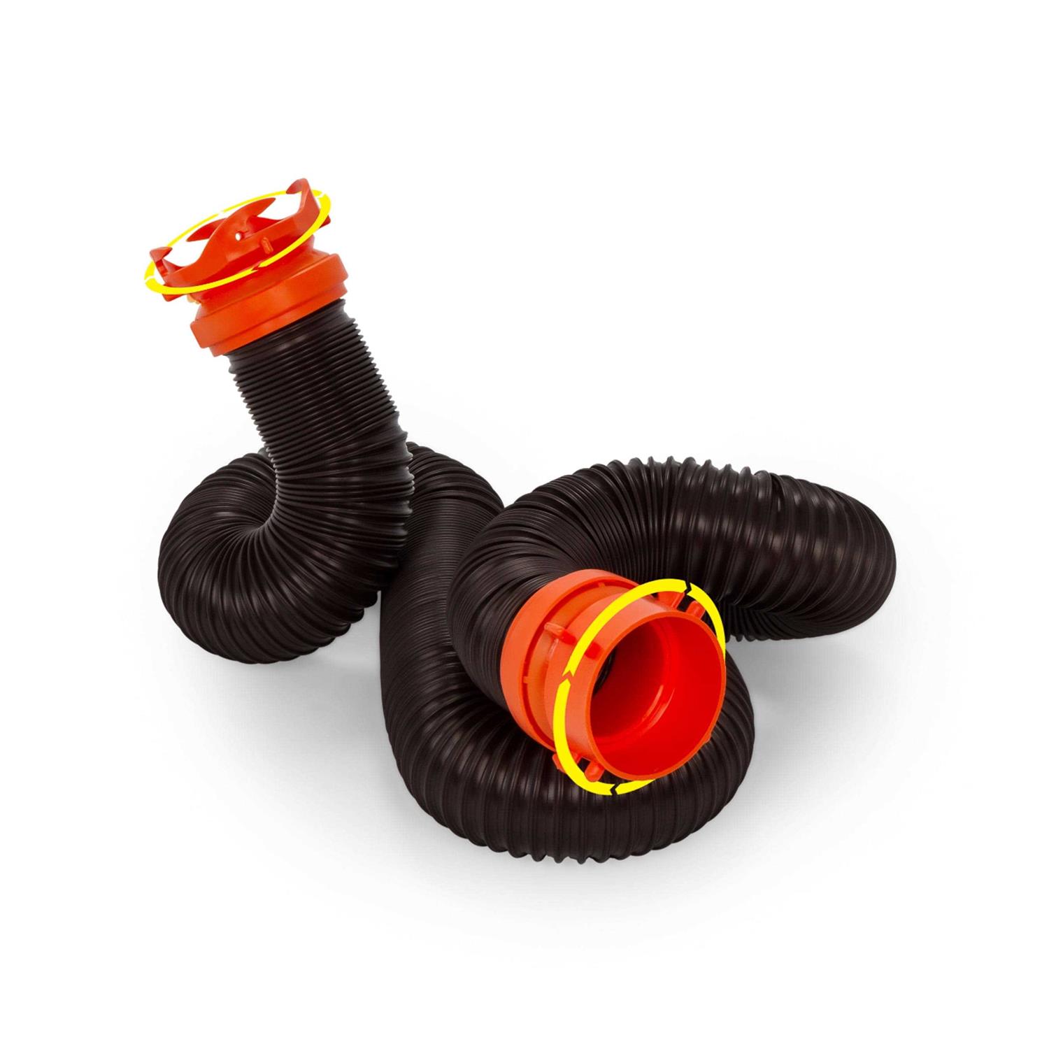 Camco Camper/RV RhinoFLEX Sewer Hose Kit with 15′ Hose and Swivel Fittings - Cheap Fitting