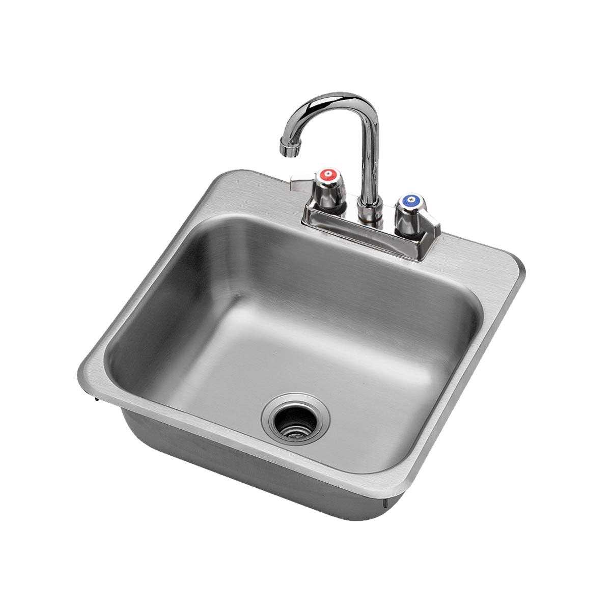 Krowne HS-1515 Drop-In Hand Sink - Cheap Fitting