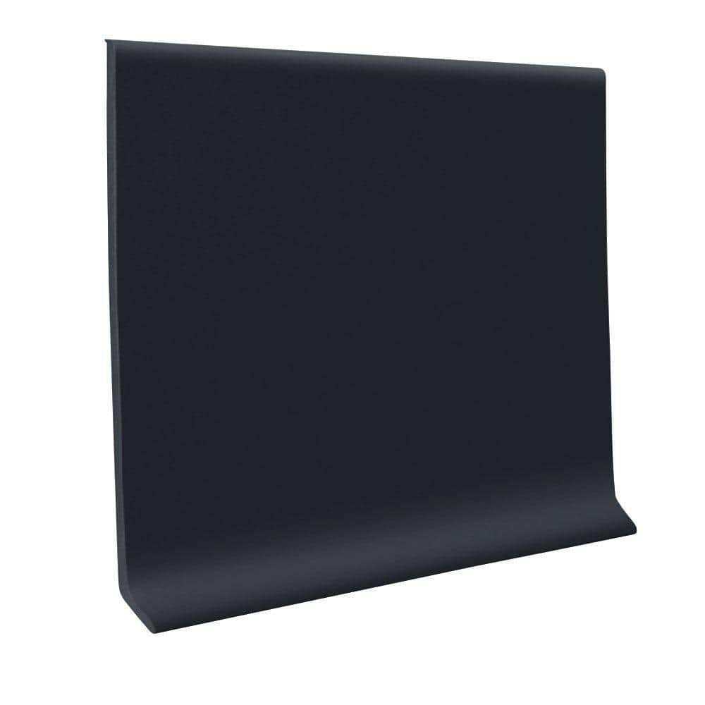 Roppe 6 in x .080 in x 120 ft Black Thermoplastic Rubber Wall Cove Base Coil - Cheap Fitting