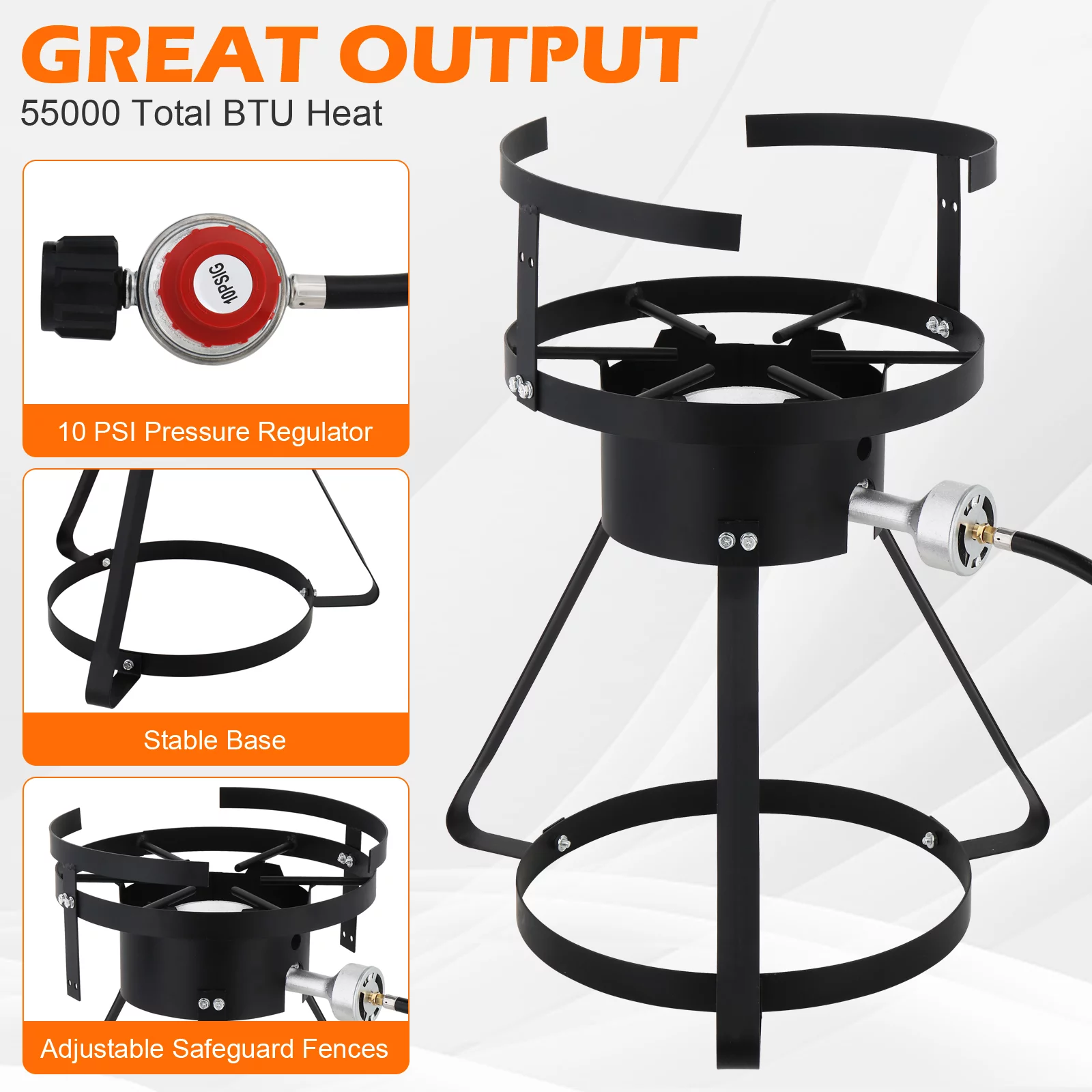Zimtown 30qt Outdoor Fryer Fish Fryer Turkey Deep Fryer Propane Boil Fryer Pot Outdoor Cooking 55000BTU - Cheap Fitting
