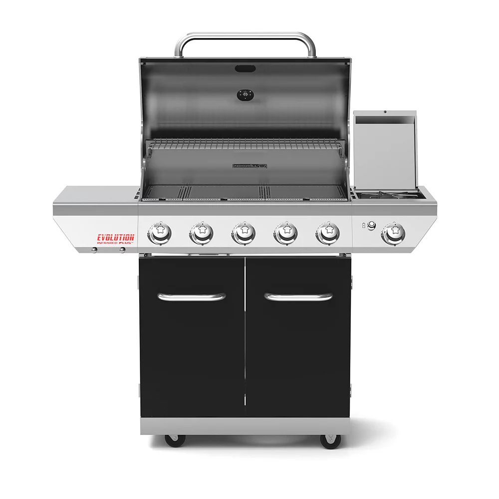 Nexgrill Evolution 5-Burner Propane Gas Grill w/ Infrared Technology, Side Burner & Tables, 57000BTUs - Cheap Fitting