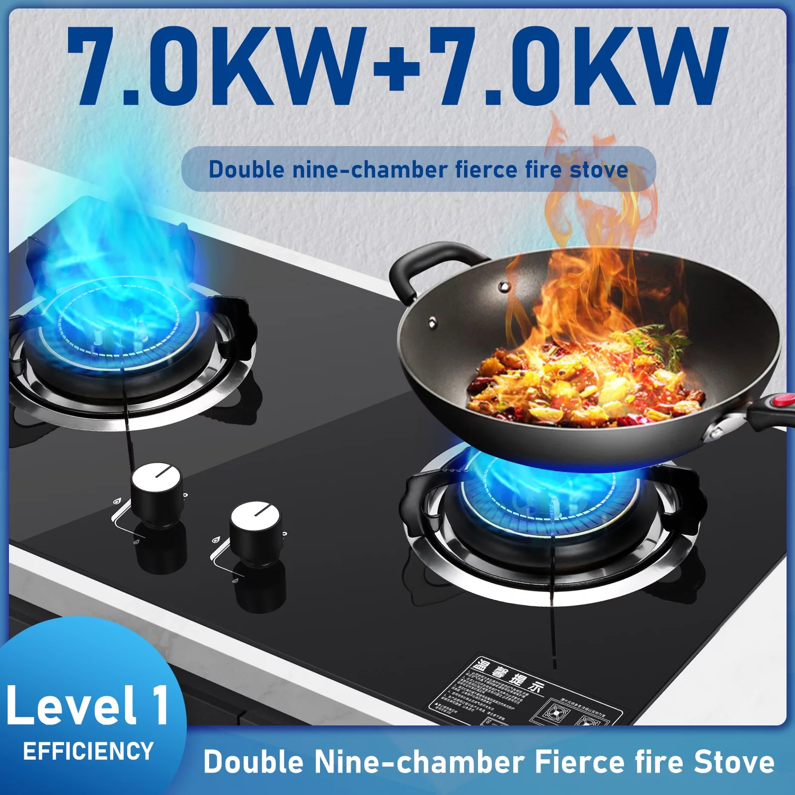 Double Burner Gas Stove Household Embedded Tempered Glass Liquefied Gas Cooker Kitchen Cooktop - Cheap Fitting