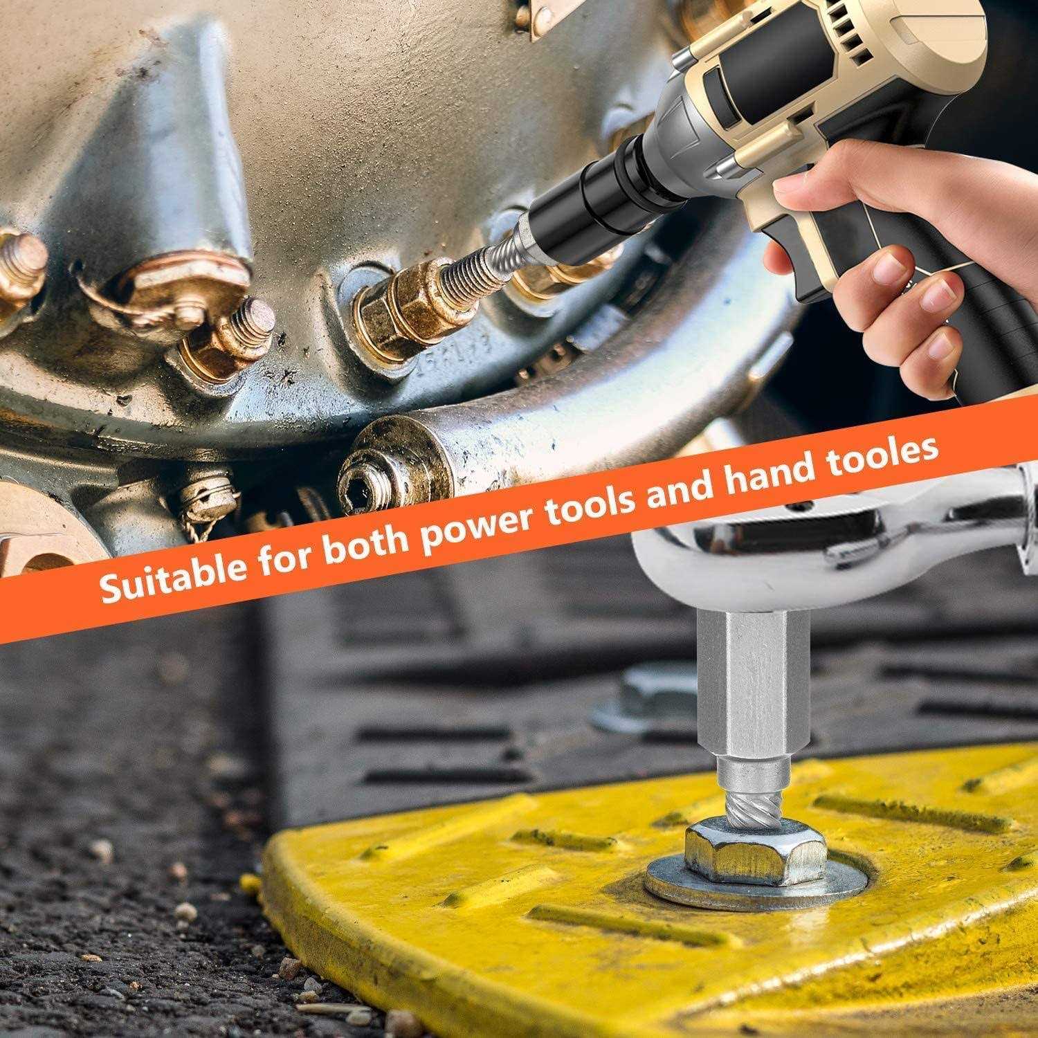 XEWEA 25Pcs Screw Extractor Set Hex Head Multi-Spline Easy Out Bolt Extractor Set - Cheap Fitting