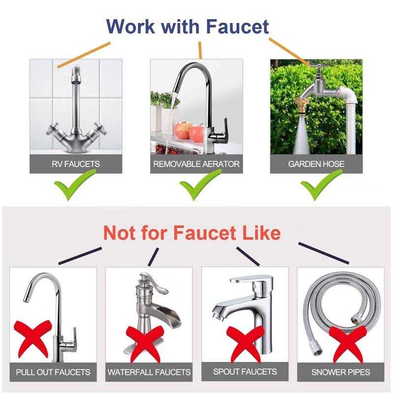 CozyHouse Faucet Adapter Kit 5PCS Kitchen Sink Brass Aerator Adapter Set Male Female Sink Faucet Adapter for Garden Hose - Cheap Fitting