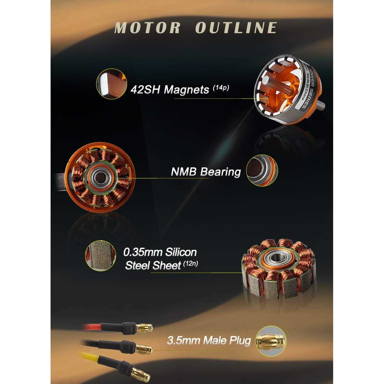 FLASH HOBBY Brushless motor d3548 1100kv outrunner motor for mini multicopters rc plane heli - Cheap Fitting