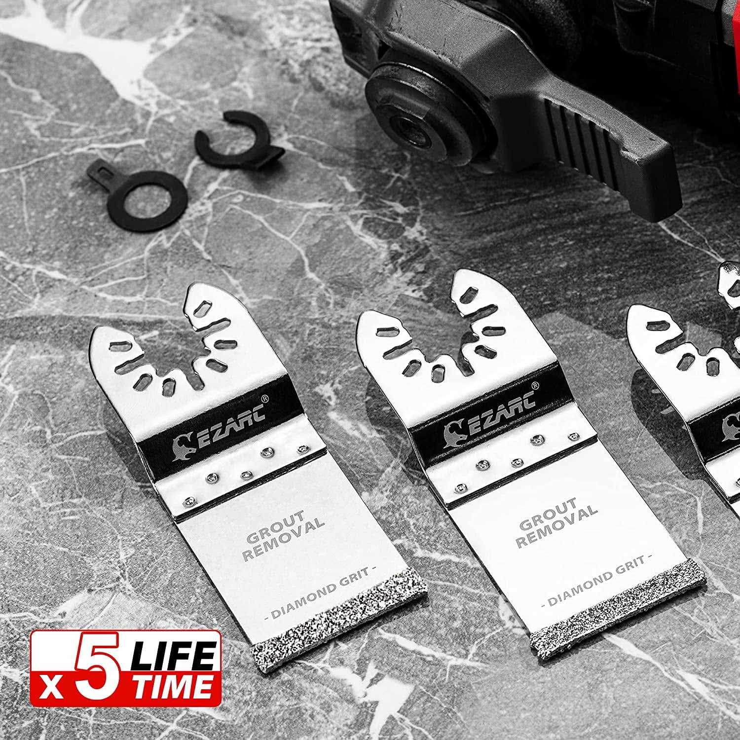 EZARC Diamond Oscillating Blade Flush Cutting Oscillating Multi Tool Saw Blades for Grout Removal - Cheap Fitting