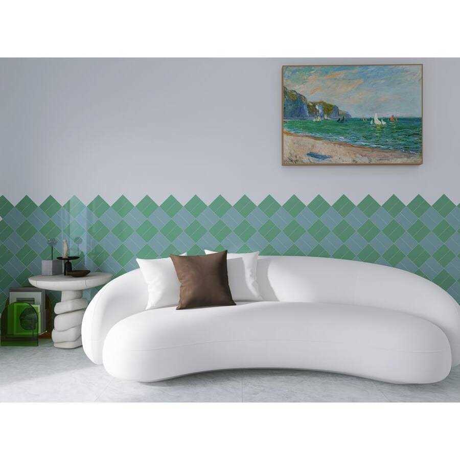 Bex Metro Solid Color 4” W x 12” L Stone Composite Peel and Stick Subway Tile Avant Decor - Cheap Fitting