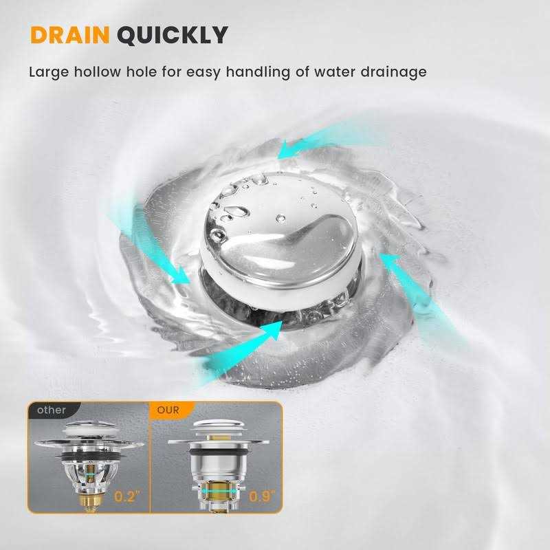 NEHAJUNXI Bathroom Sink Pop Up Drain Stopper Brass Bullet core Filter with Removable Stainless Steel Filter Basket Hair Catcher Universal Basin Sink Plug - Cheap Fitting