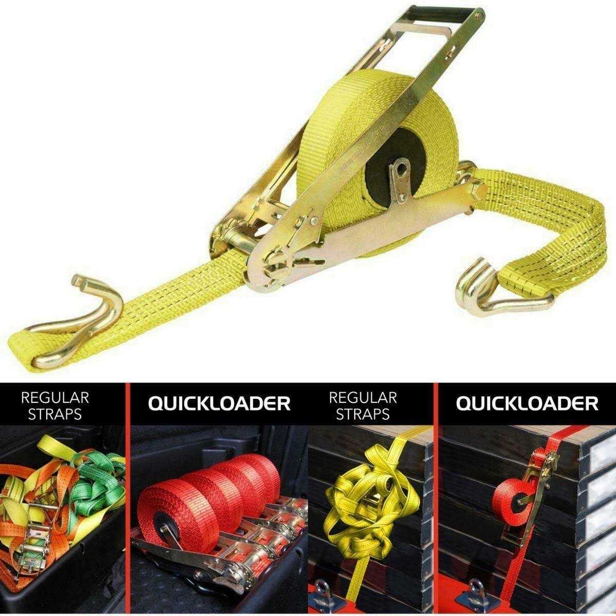 Quickloader Retractable Ratchet Tie-Down Strap 10000 lbs - Cheap Fitting