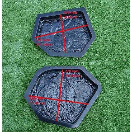 Svitmolds Concrete molds Diy Sold 6 pcs Plastic Moulds Flagstone Casting Concrete Paving Garden Paths Stone Patio Pavers for Garden Walkway #s34 - Cheap Fitting
