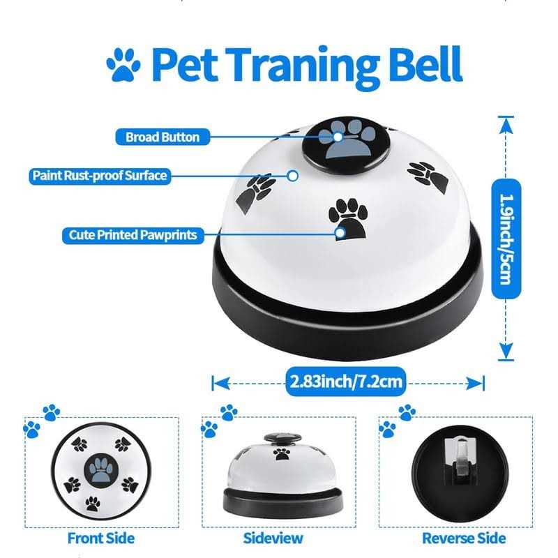 JIMEJV 2 Pack Dog Doorbells, Pet Training Bells for Go Outside Potty Training and Communication Device Large Loud Dog Bell Cat Puppy Interactive Toys - Cheap Fitting