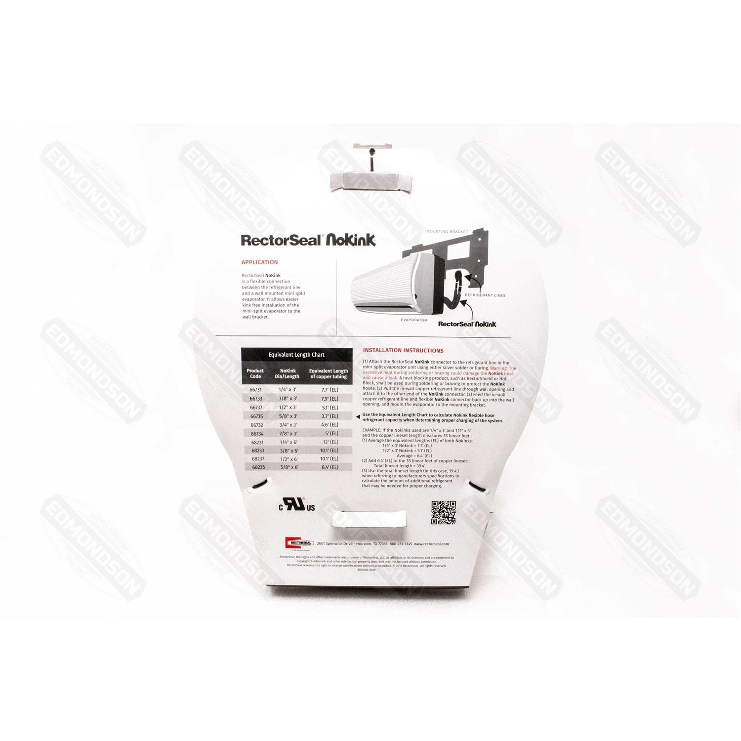 Rectorseal 66731 1/4 NoKink Flexible Refrigerant Line Connector - Cheap Fitting