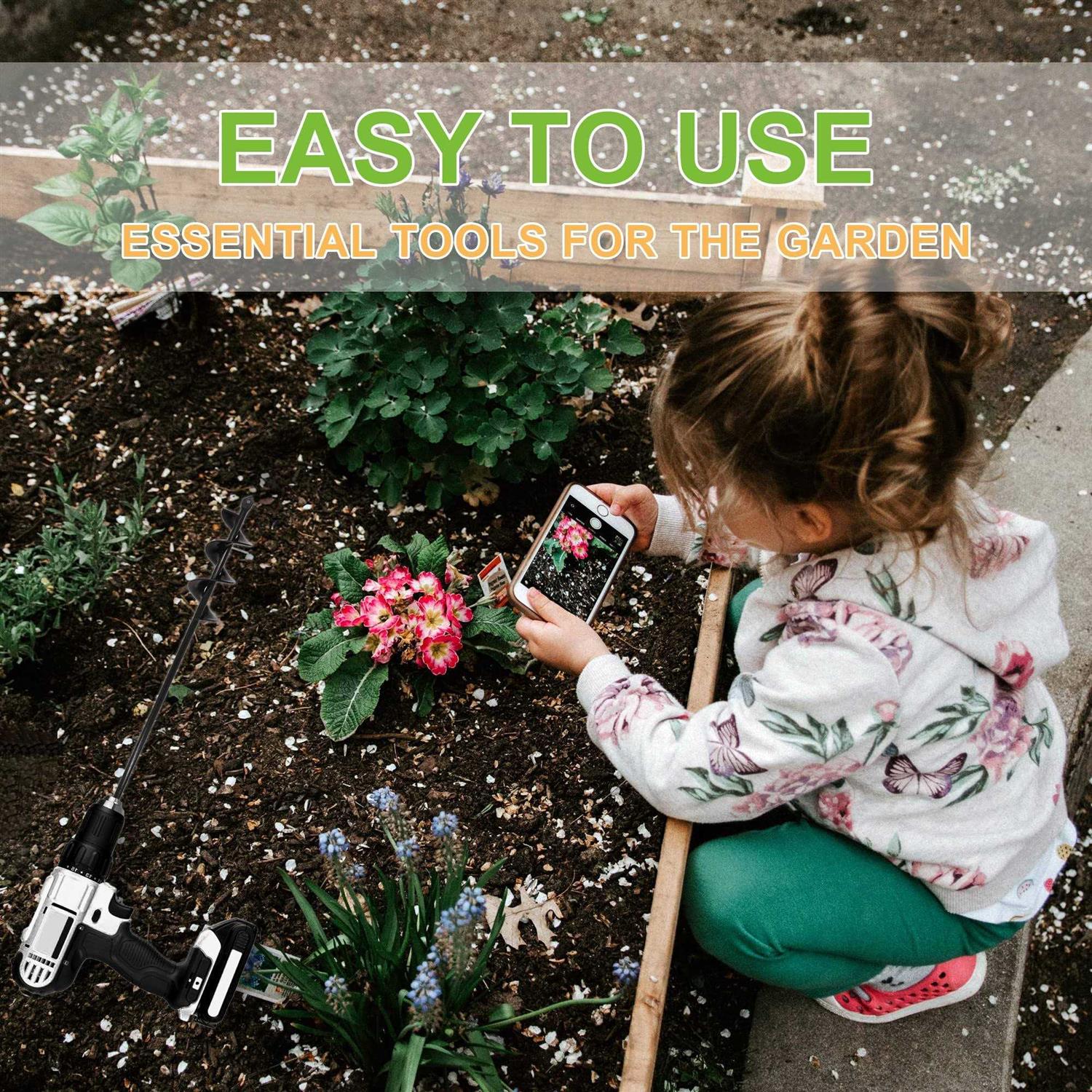 SORANGEUN Auger Drill Bit for Planting-1.6×16.5inch Plant Auger for Cordless Drill-Garden Tools for Bulbs Planting&Holes Digging - Cheap Fitting