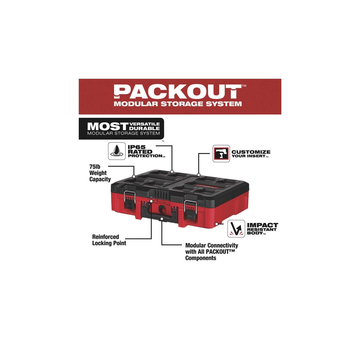 Milwaukee PACKOUT Tool Case with Foam Insert 48-22-8450 - Cheap Fitting