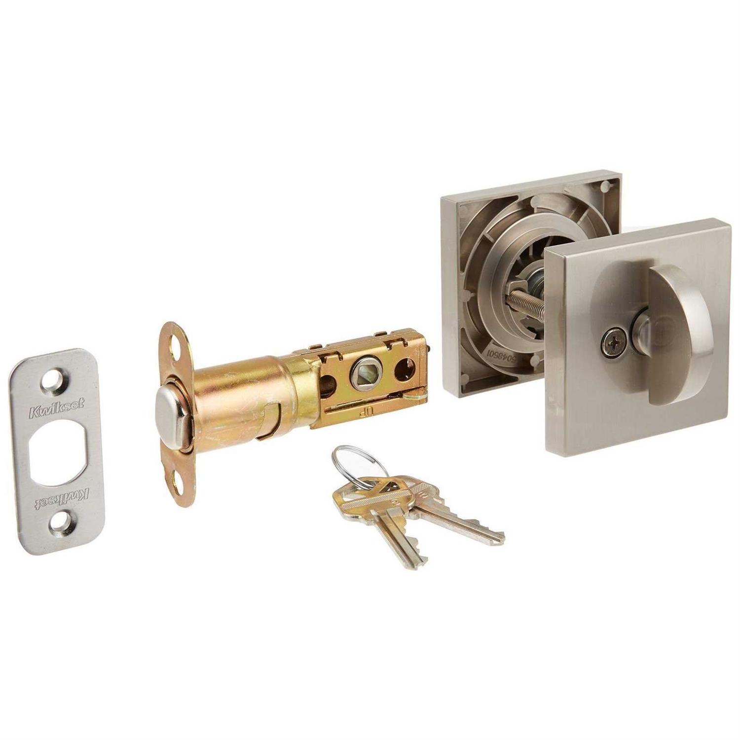 Kwikset Halifax Square Deadbolt Single Cylinder Deadbolt - Cheap Fitting