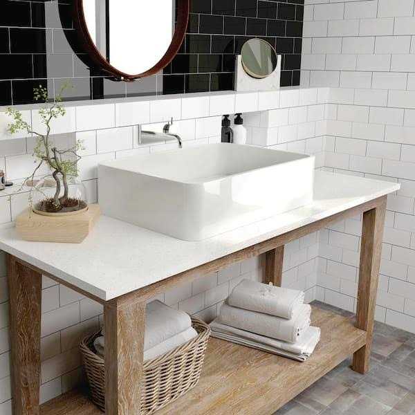 Merola Tile Crown Heights Matte White 3 in. x 6 in. Ceramic Wall Tile - Cheap Fitting