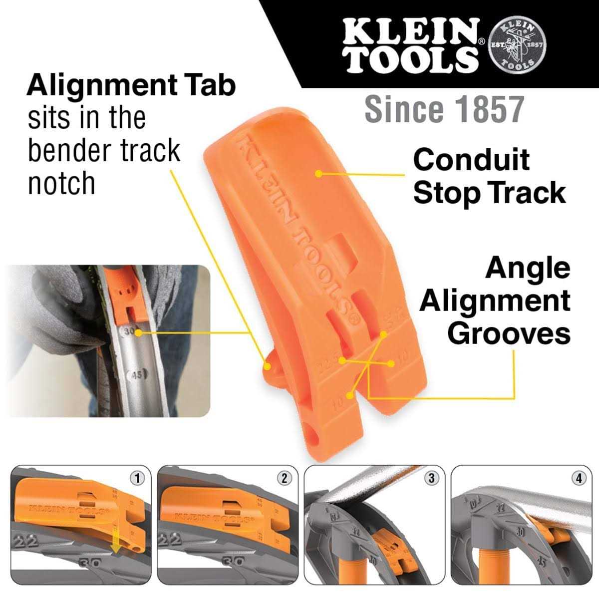 Klein Tools 51606 Aluminum Conduit Bender with Angle Setter - Cheap Fitting