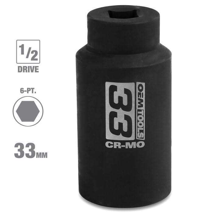 OEMTOOLS 33mm Axle Nut Socket 1/2 inch Drive - Cheap Fitting