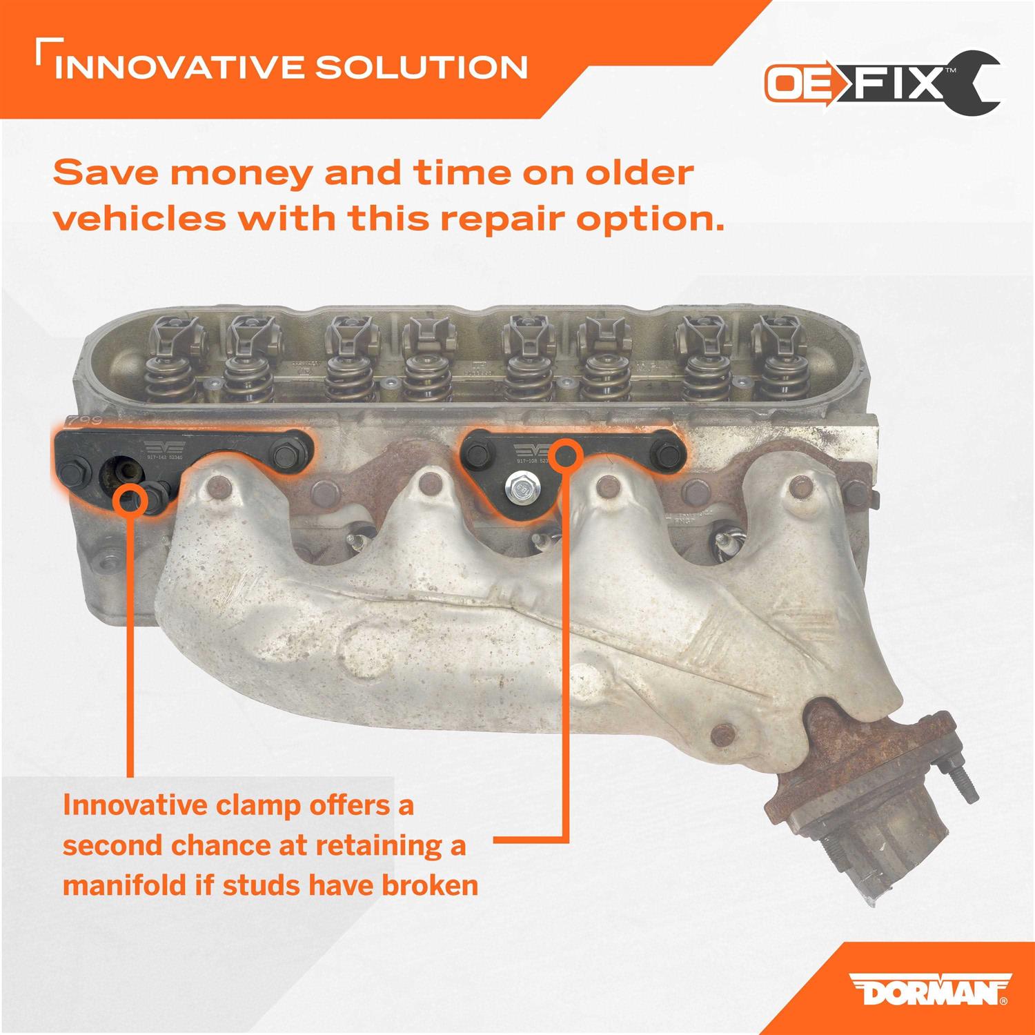 Dorman 917-142 Exhaust Manifold to Cylinder Head Repair Clamp - Cheap Fitting