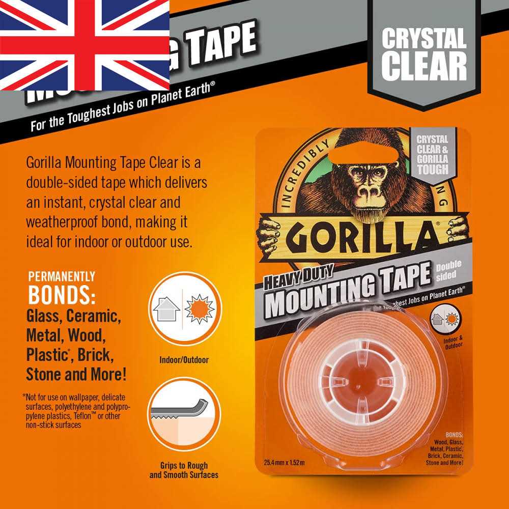 Gorilla Glue 3044101 Heavy Duty Double Sided Mounting Tape - Cheap Fitting