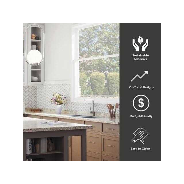 Hampton Bay Laminate End Cap Kit in Typhoon Ice with Full Wrap Ogee Edge - Cheap Fitting