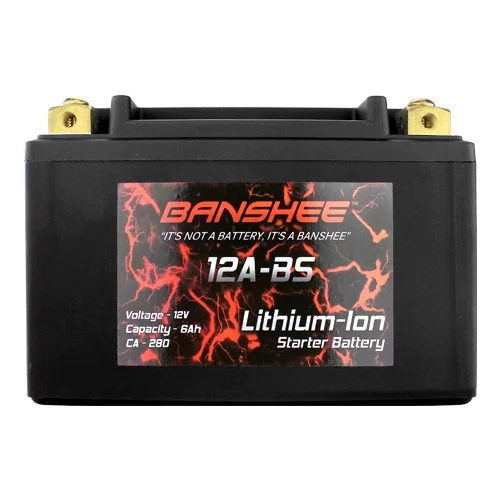 Banshee Lithium Iron YTX12A-BS Motorcycle battery - Cheap Fitting