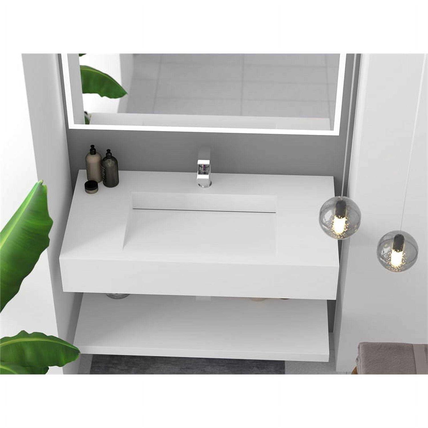 Castello USA Inc Pyramid Solid Surface Manmade Stone Bathroom Sink CB-GM-2053 - Cheap Fitting