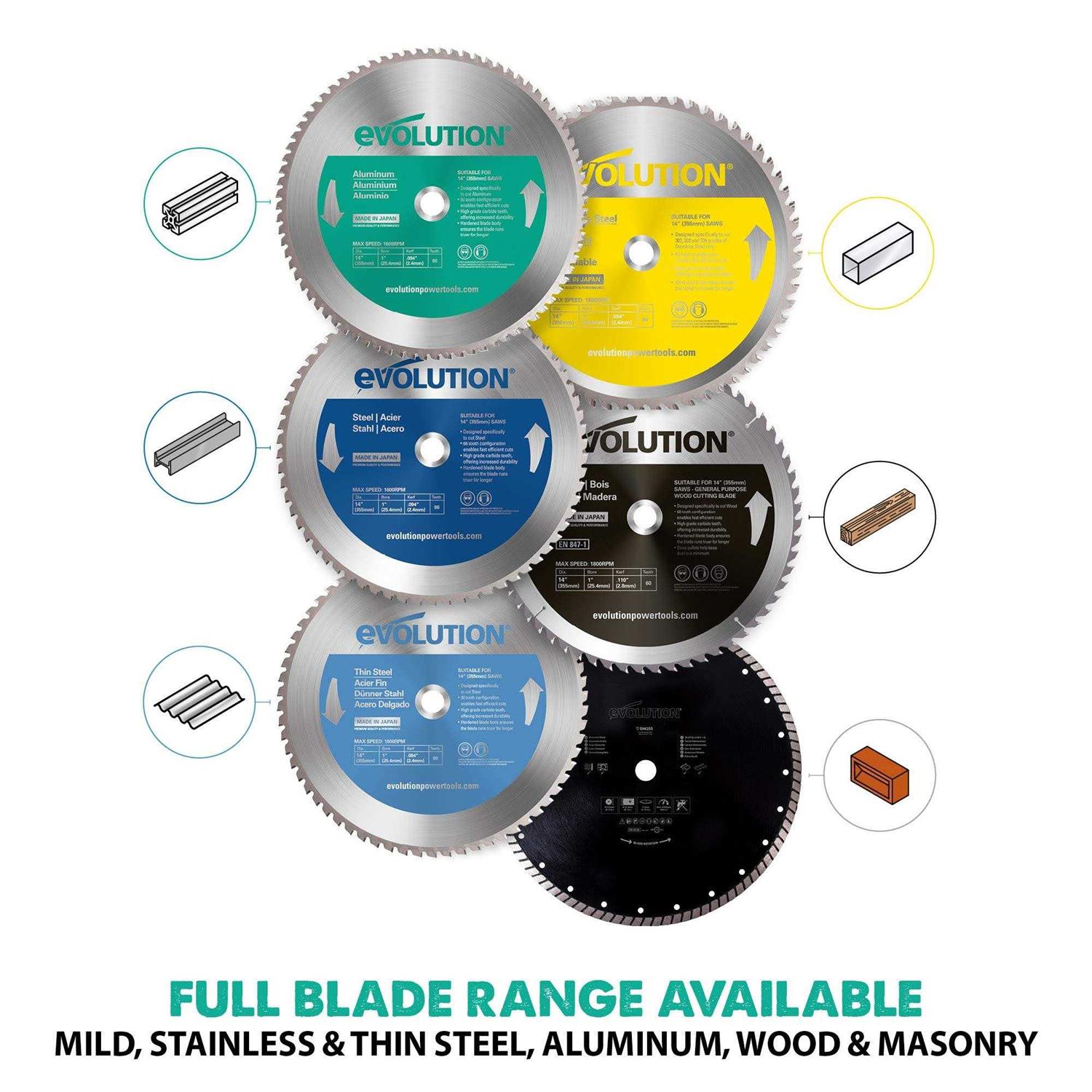 Evolution 14 in. Aluminum Cutting Blade - Cheap Fitting