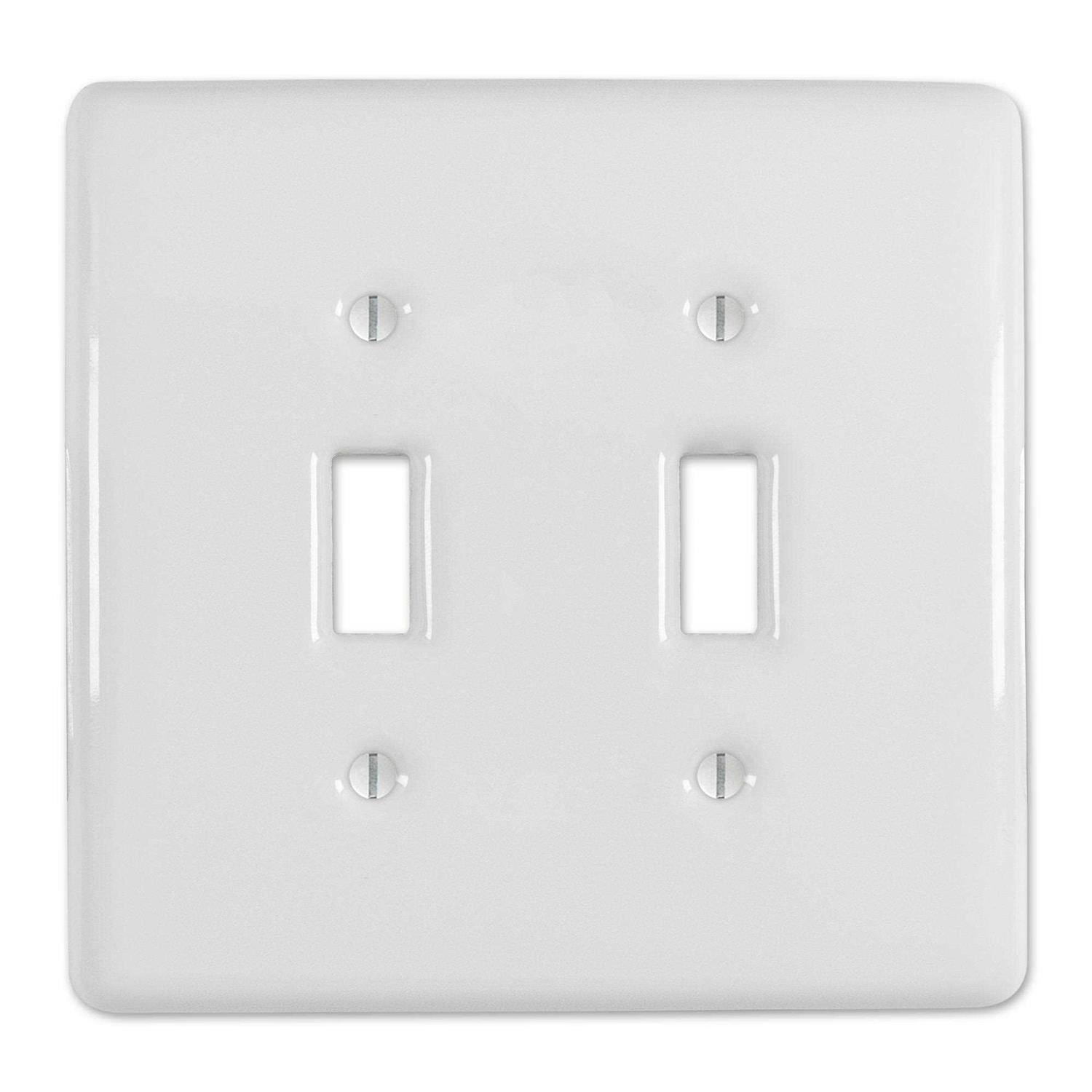 Amerelle Wall Plate Metro White 1 gang Ceramic Duplex 3000DW - Cheap Fitting