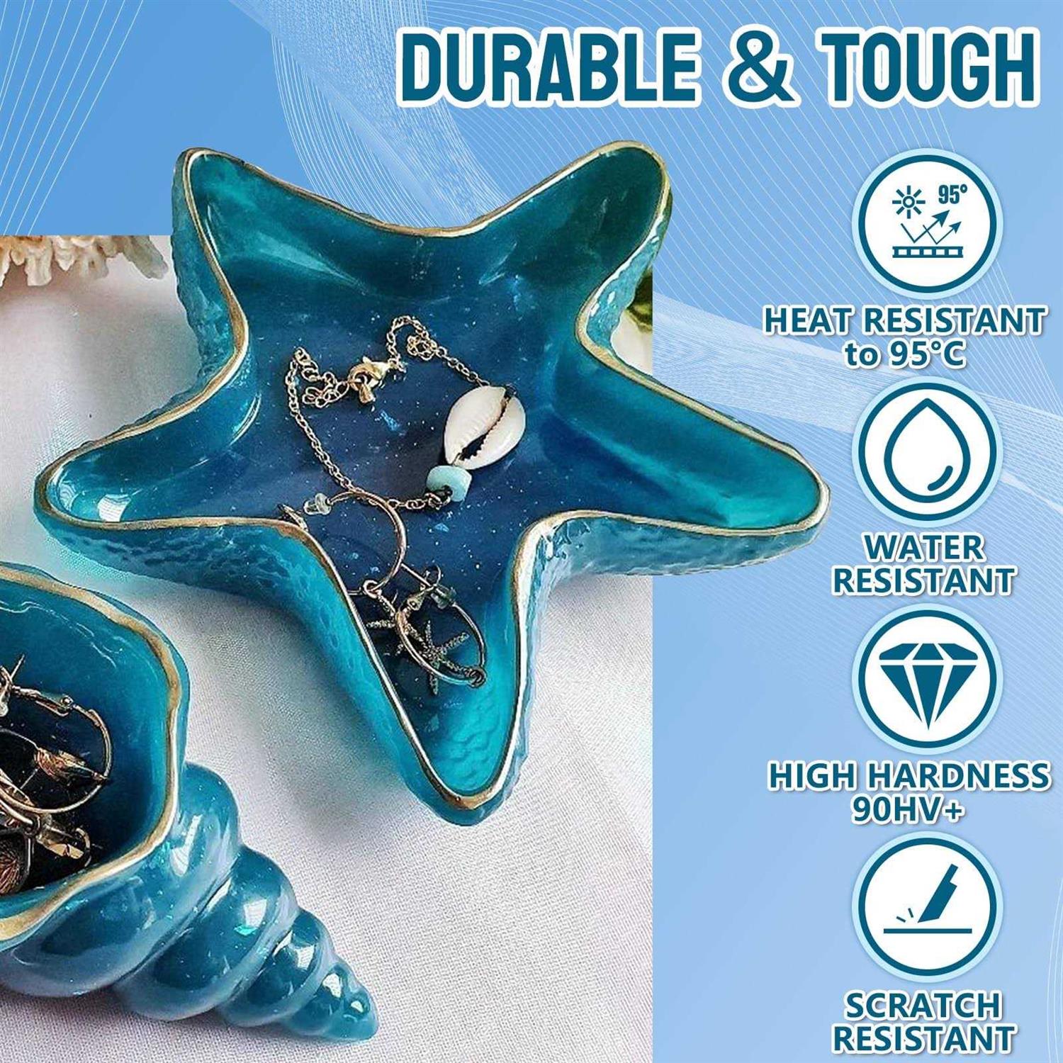 JDiction Epoxy Resin High Gloss 34OZ 3X Yellowing Resistant Upgrade Formula, Self Leveling Resin and Hardener - Cheap Fitting