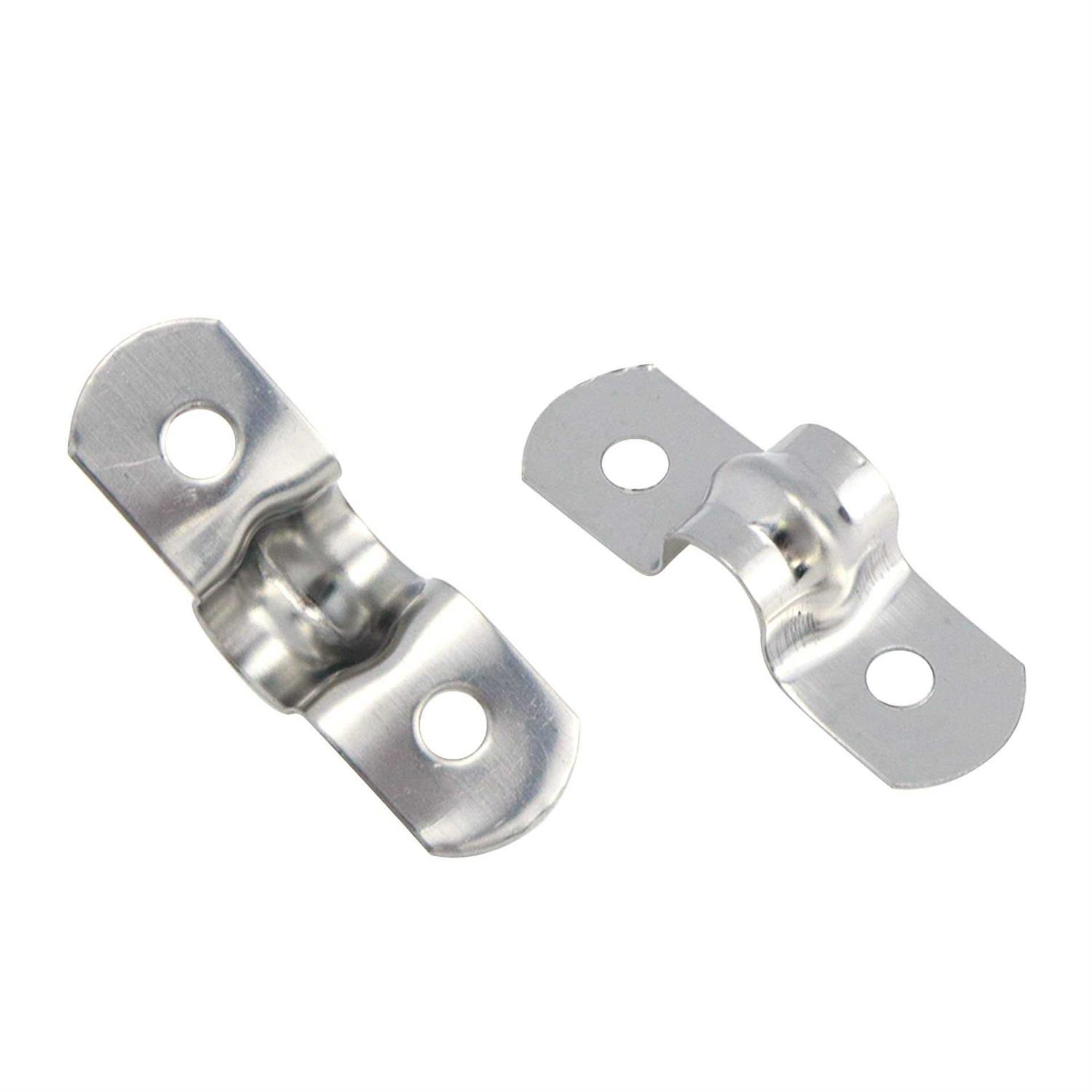 Sydien 50Pcs 2Hole Strap U Bracket Tube Strap Stainless Steel Rigid Pipe Strap Clamp - Cheap Fitting