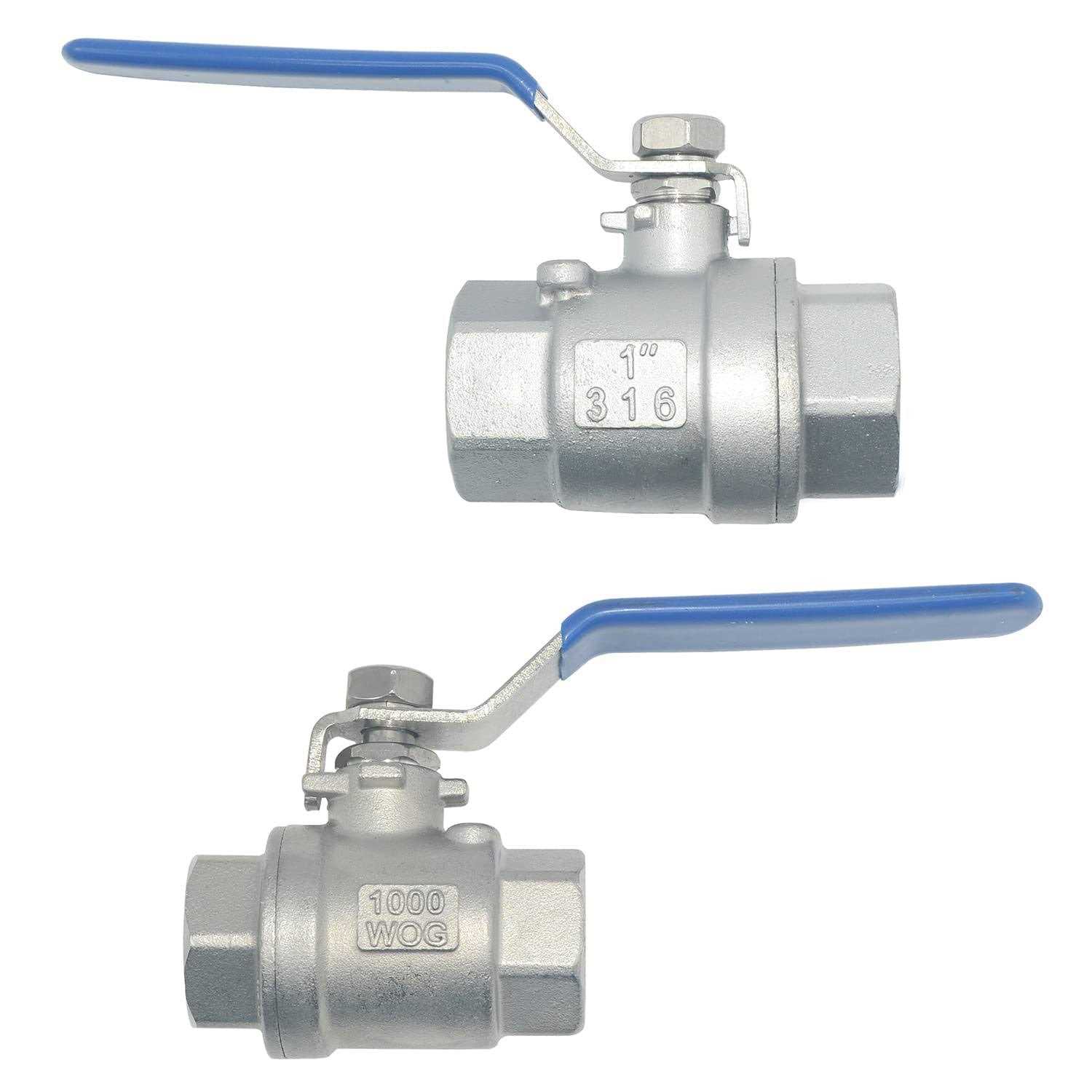 Megairon 316 Stainless Steel Full Port Ball Valve with Blue Vinyl Handle - Cheap Fitting