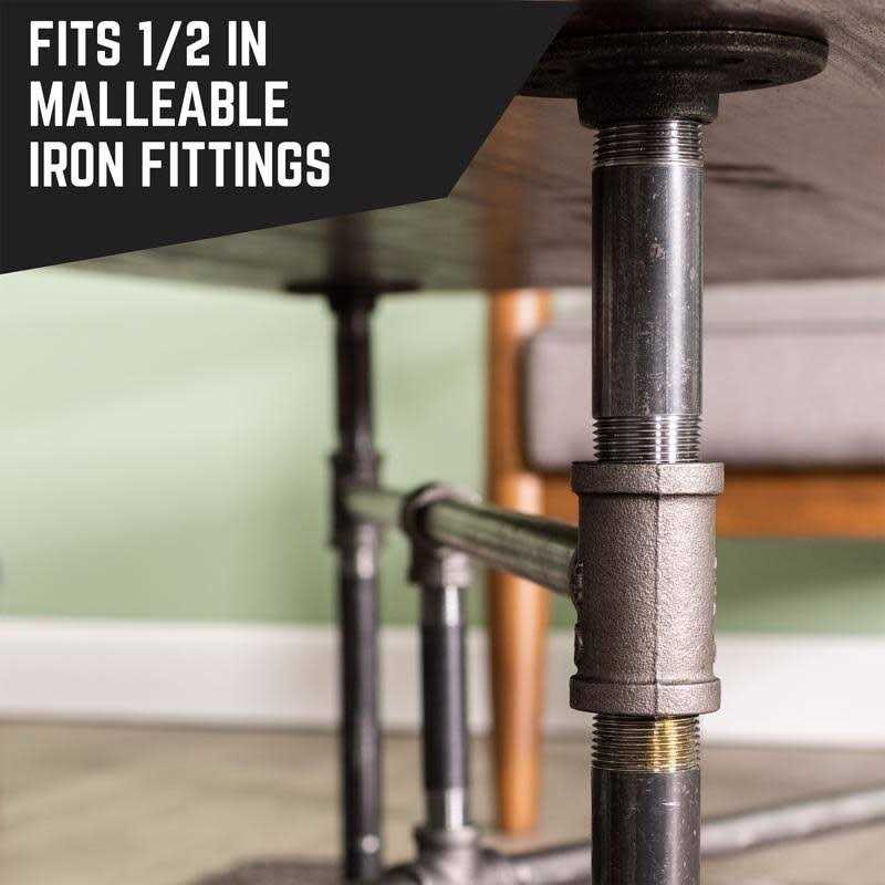 STZ Industries 1/2 x Black Pipe Nipple - Cheap Fitting