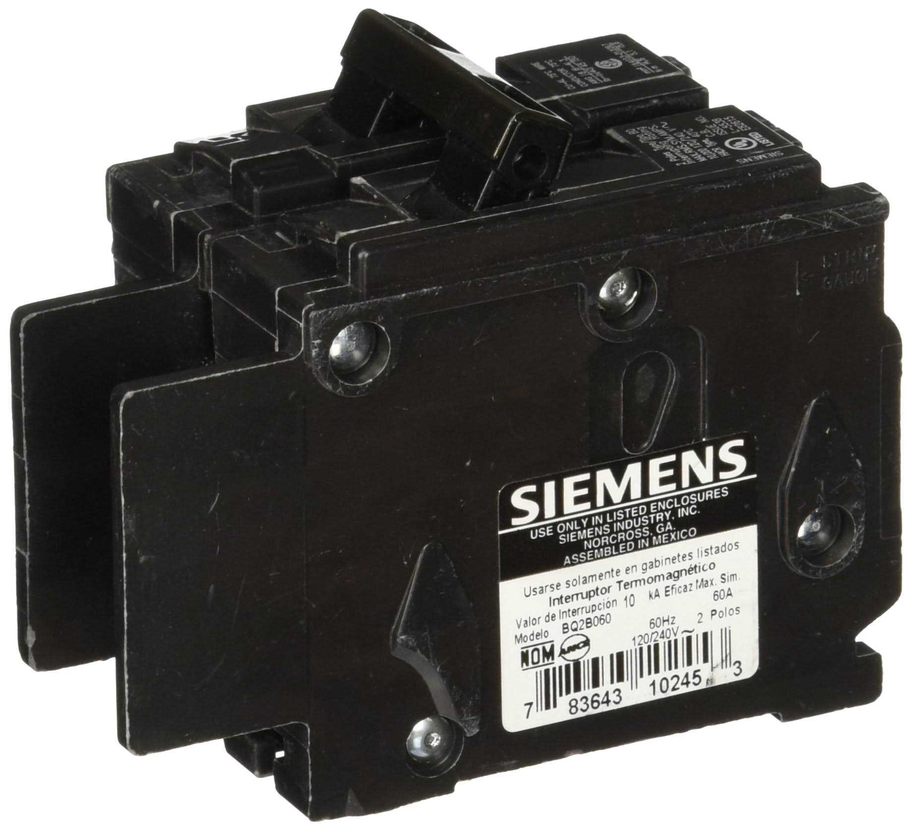 Siemens BQ2B060 2 Pole Circuit Breaker - Cheap Fitting
